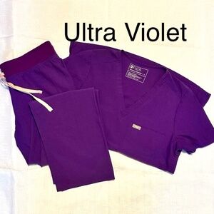 Women's Ultra Violet Figs Scrub Set